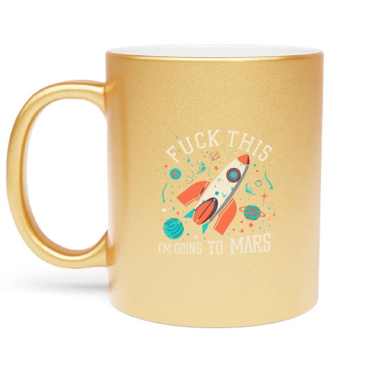 Kids Rocket Mars Space Metallic Mugs Tees Metallic Mugs Sweet