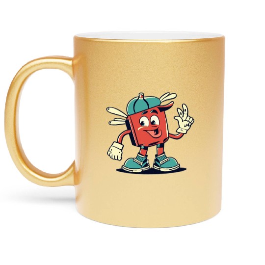 Classic Cartoon Grins Metallic Mugs