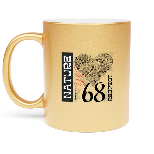 Heart, respect nature Metallic Mugs