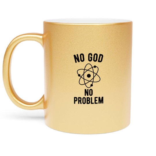 Atheist Atheism Anti Religion Securalism God Sucks Metallic Mugs