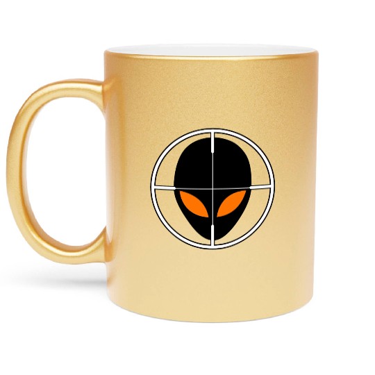 Area 51 Alien for Gamer and Movie Lover’s Metallic Mugs
