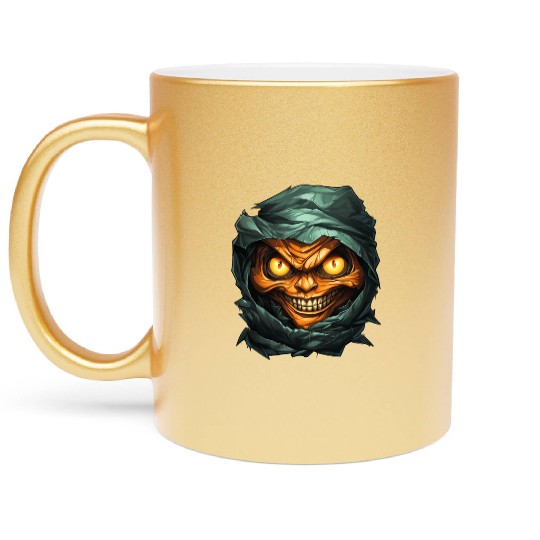 Halloween Spooky Cartoon Mummy Metallic Mugs