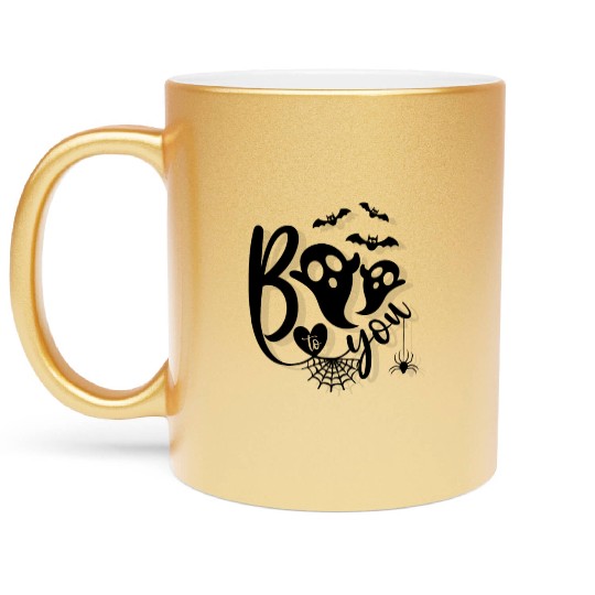 Embroidered Ghost Dogs Trick or Treat Halloween Sw Metallic Mugs