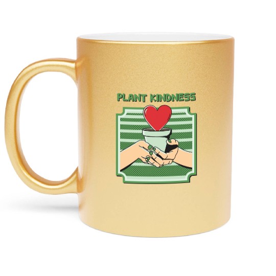 Plant Kindness Metallic Mugs