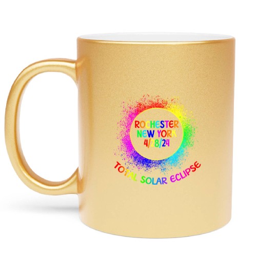 Total Solar Eclipse Rochester New York 4/28/24 Kid Metallic Mugs