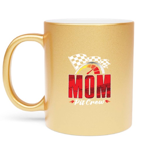 Mom Pit Crew Metallic Mugs