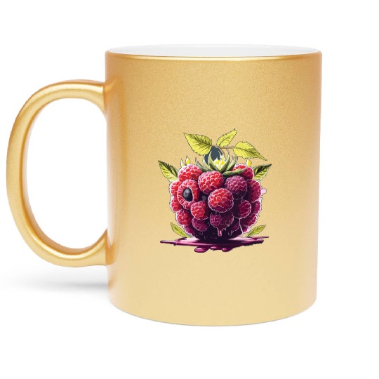 Raspberry Metallic Mugs