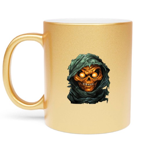 Halloween Spooky Cartoon Mummy Metallic Mugs