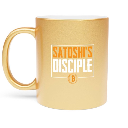 Satoshi's Disciple Bitcoin Logo Metallic Mugs