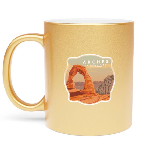Arches National Park Stickers Metallic Mugs