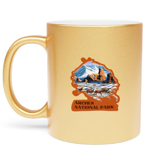 Arches National Park Stickers Metallic Mugs