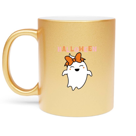 CUTE GHOST Metallic Mugs
