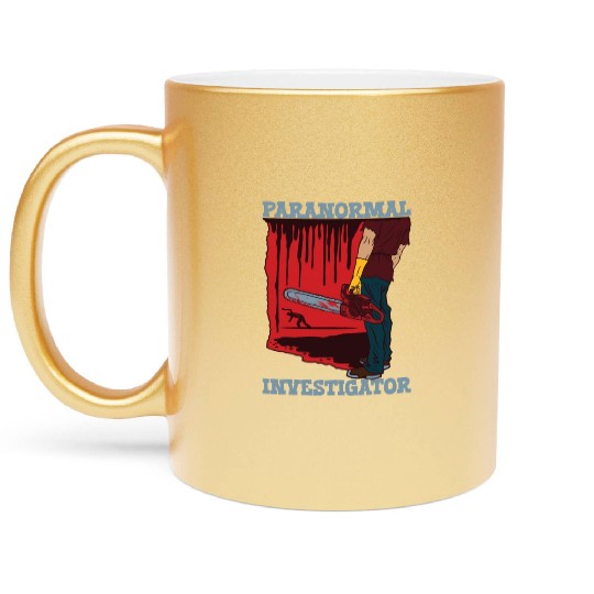 Ghost Hunting Paranormal Investigator Metallic Mugs