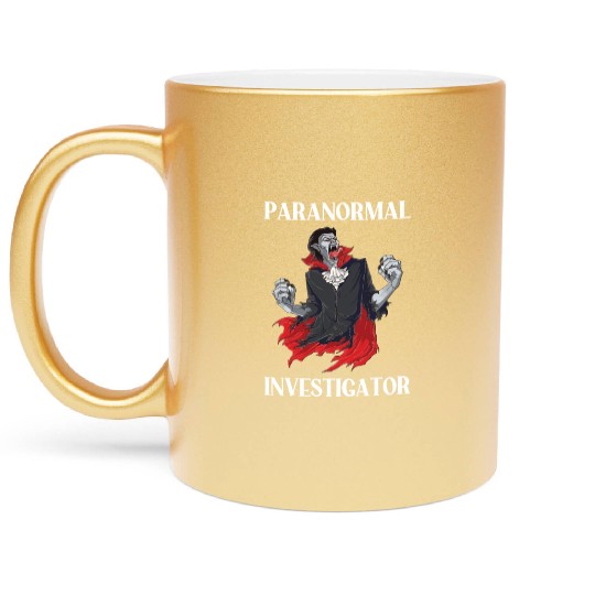 Ghost Hunting Paranormal Investigator Metallic Mugs