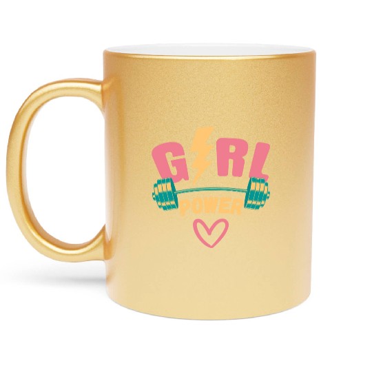 Girl power, gym design. Metallic Mugs