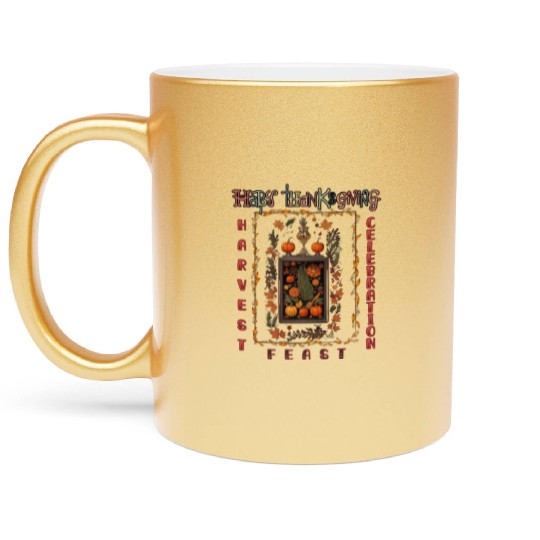 "Harvest Feast Delight" Metallic Mugs