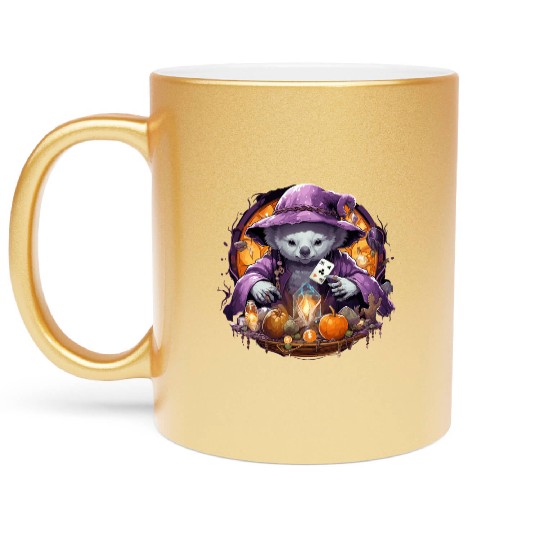 Halloween Mysthical Mochi The Koala Metallic Mugs