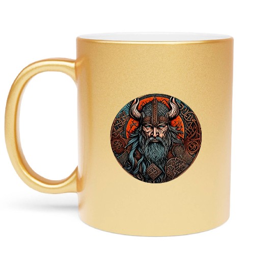 Viking / Odin / Thor / Celtic / Helmet / Nordic Metallic Mugs
