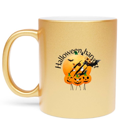 Halloween Harvest Be Courageous Metallic Mugs