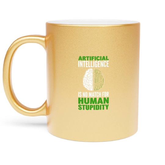 Data Robot AI Computer Science Machine Learning Metallic Mugs