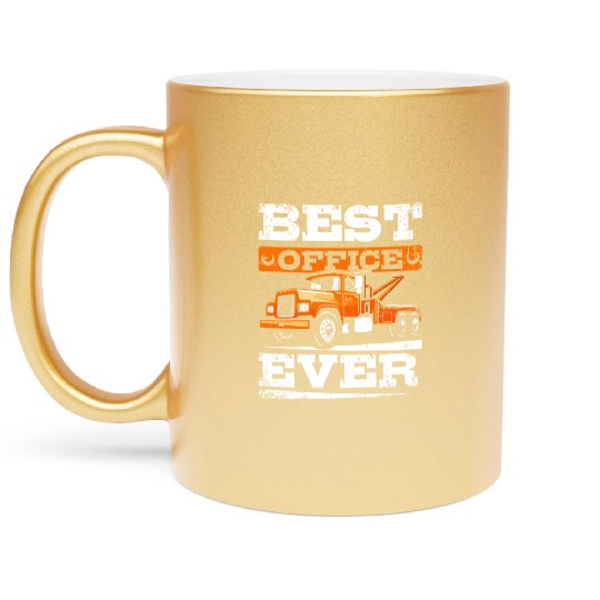 Best office ever Tow truck Metallic Mugs