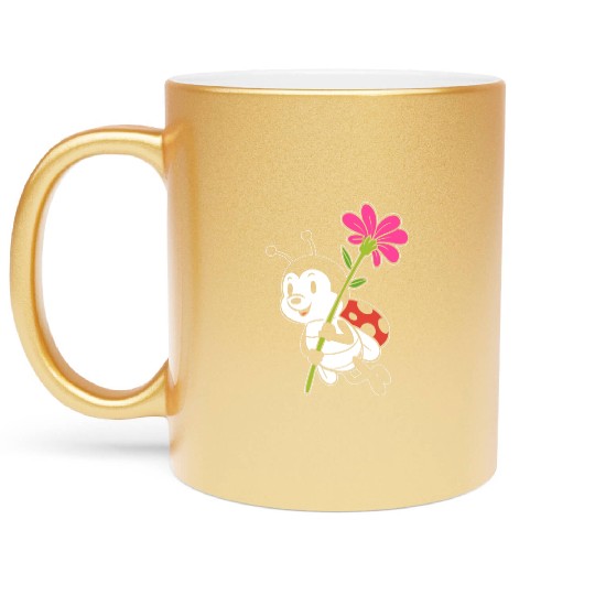 Cute Ladybug Nature Lover Gift Metallic Mugs