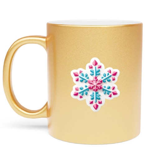 Crystal snowflake Metallic Mugs