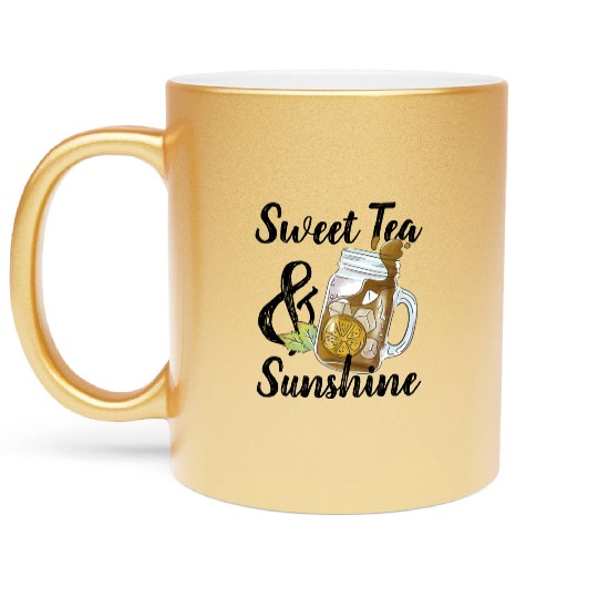 Sweet Tea And Sunshine Metallic Mugs