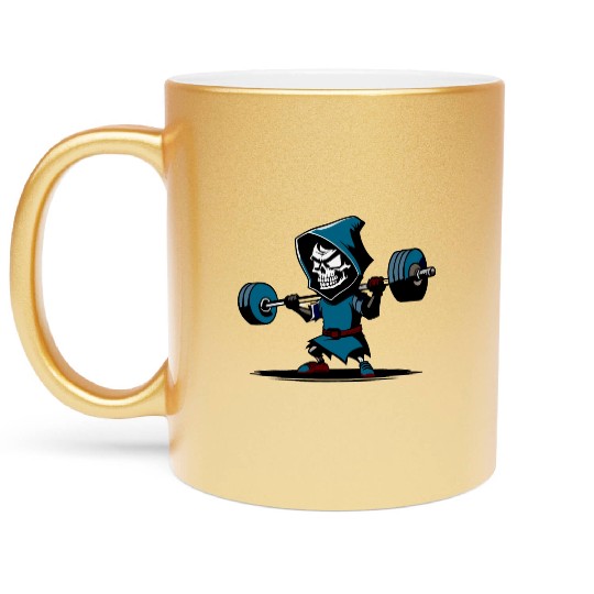 Gym Reaper, Grim Reaper Metallic Mugs halloween fitness