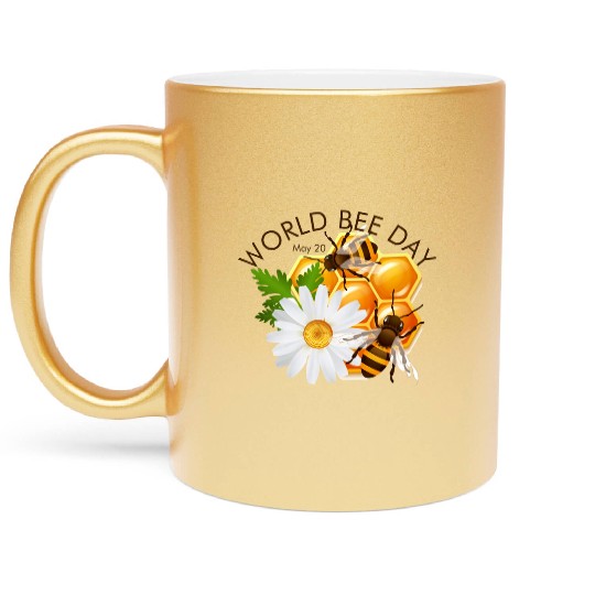 World Bee Day Honey Bees Metallic Mugs