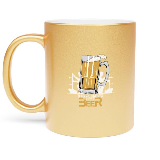 I LOVE BEER Metallic Mugs