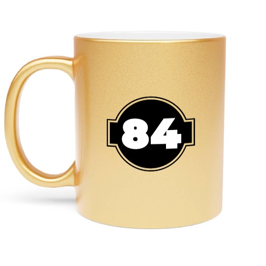 Congratulations 84 Years Old - Number Eighty-Four Metallic Mugs