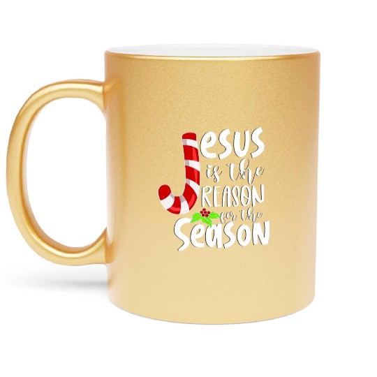 Jesus Is The Reason For The Season Christian Metallic Mugs