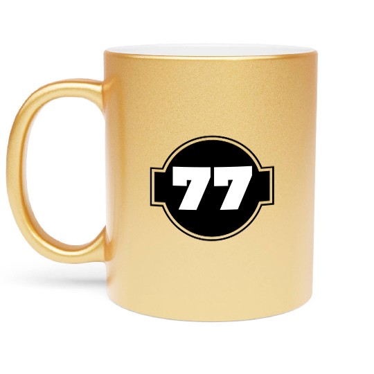 Congratulations 77 Years - Number Seventy-Seven Metallic Mugs