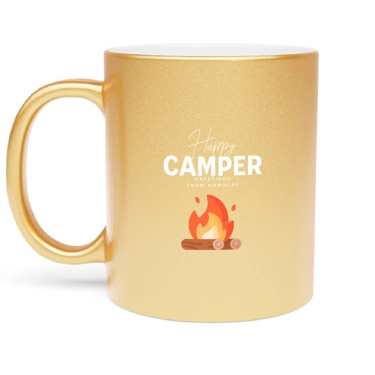Happy Camper Metallic Mugs