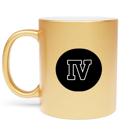 Written Greek Number 4 - Age Four Metallic Mugs