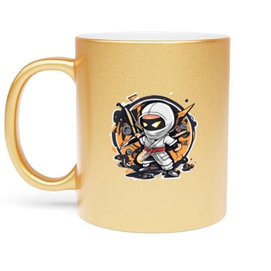 Data Ninja Funny Gold Big Data Analyst Metallic Mugs