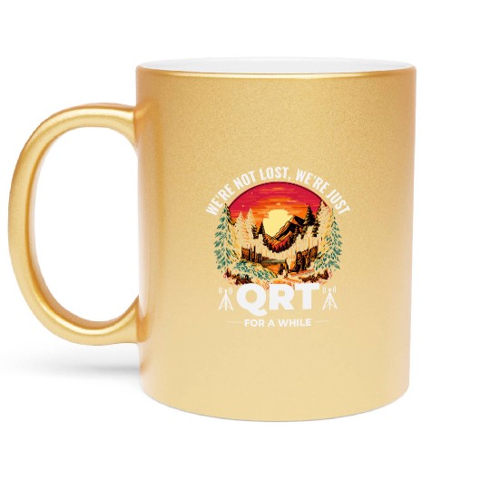 QRT in Nature Ham Radio Operators Sunset Outdoor Metallic Mugs