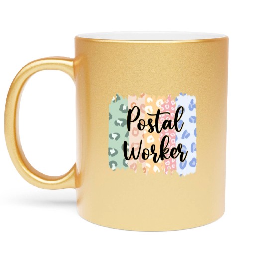 Postal worker Metallic Mugs