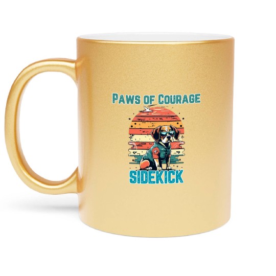 Courageous Canine Companion Metallic Mugs