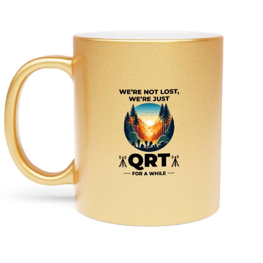 QRT in Nature Ham Radio Operators Sunset Outdoor Metallic Mugs