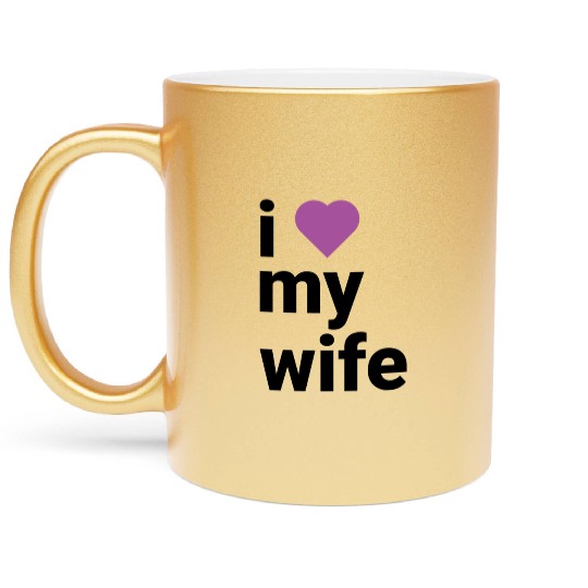 Heartfelt Tribute to My Beloved Wife purple Metallic Mugs