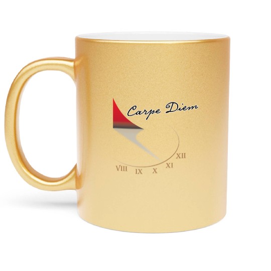 Carpe Diem. Time is Running Out Metallic Mugs