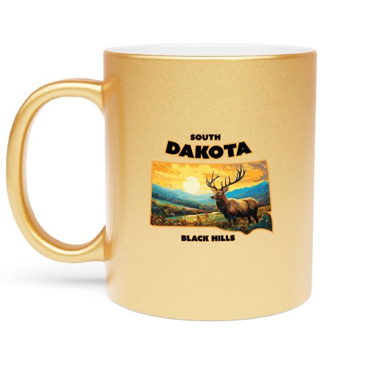South Dakota - Elk Metallic Mugs
