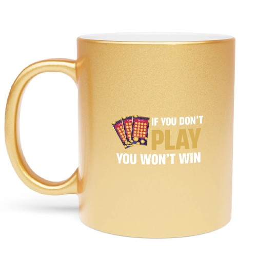 My Retirement Plan Funny Lottery Gambler Dealer Metallic Mugs