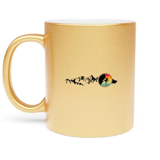 Mountain Climbing Rock Climbing Mountaineering Metallic Mugs