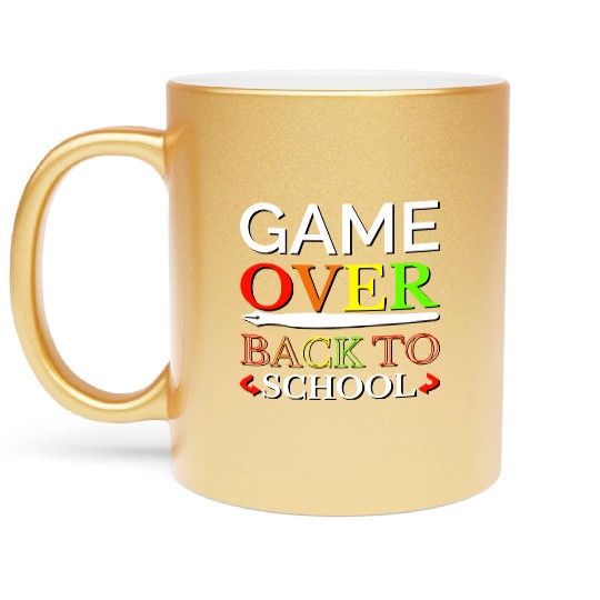 Game Over Back To School Metallic Mugs