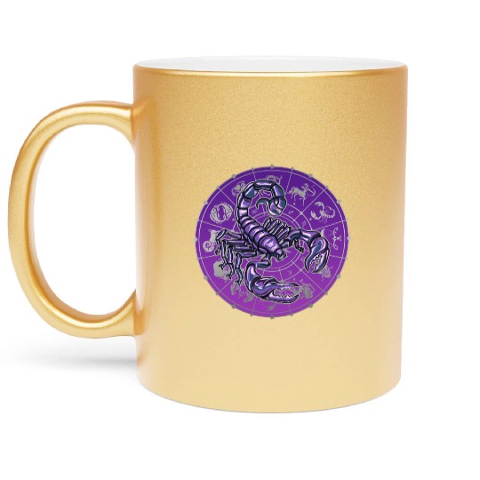 Scorpio Zodiac star sign horoscope Astrology Metallic Mugs