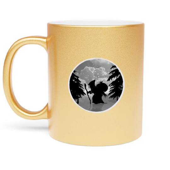 Knecht Ruprecht in paper cut style Christmas Metallic Mugs