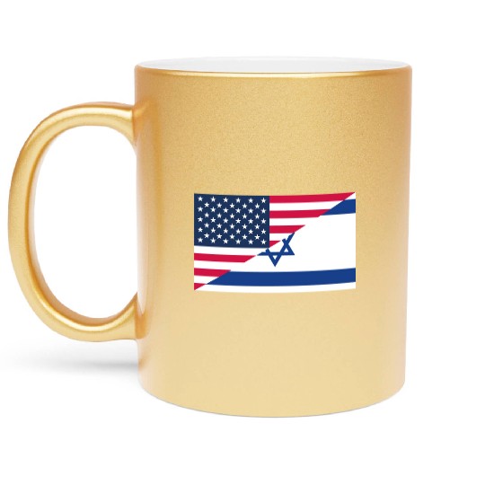 Israel USA flag flags Metallic Mugs